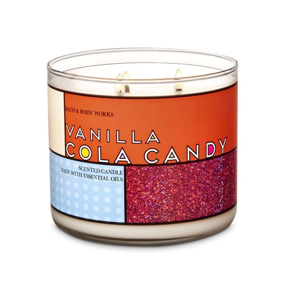Bath & Body Works 3 Wick Candle Vanilla Cola Candy